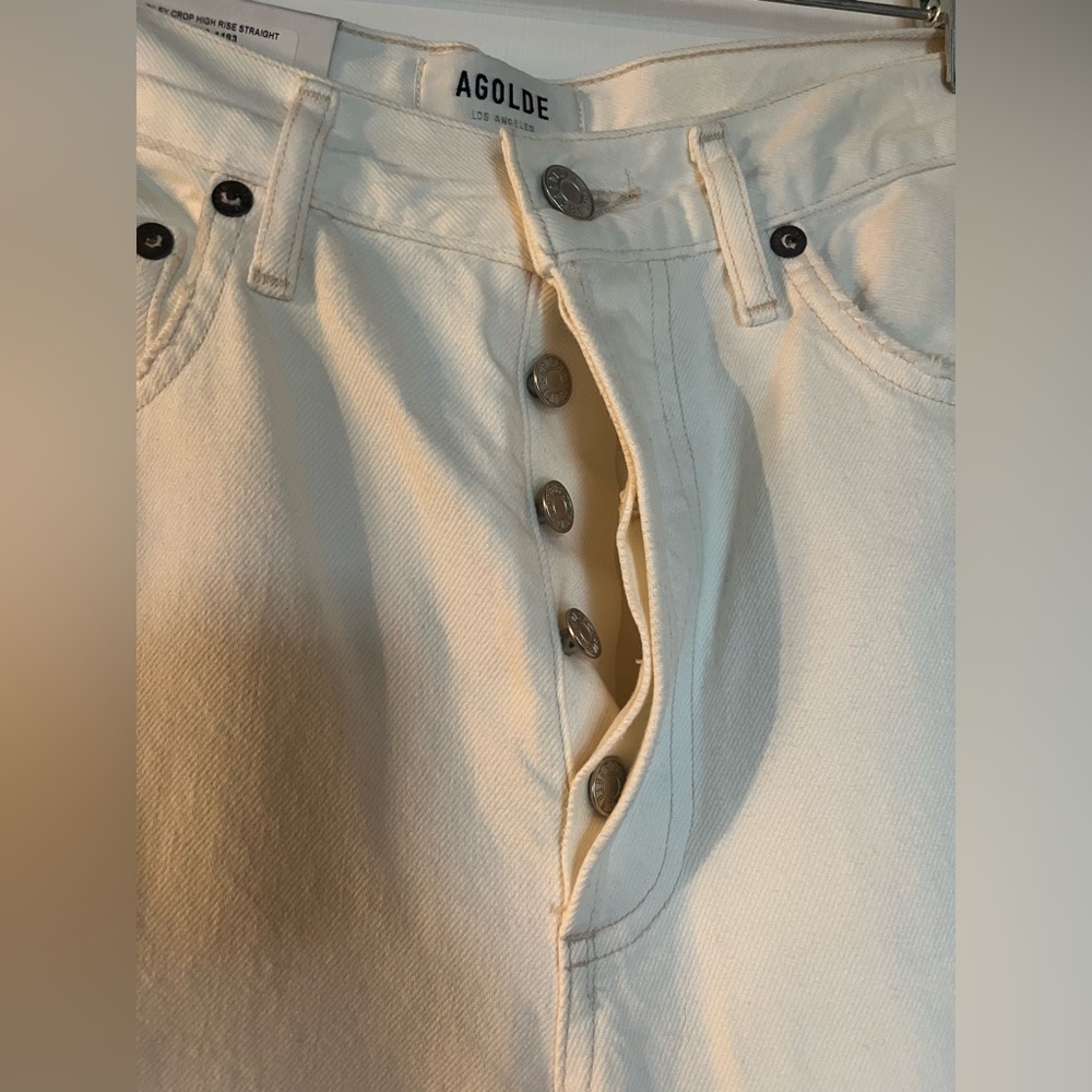 Agolde Riley High Rise Straight Crop Jeans - Picture 6 of 8
